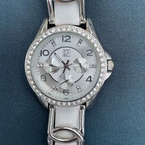 New York and Company NY&C Silver Watch Rhinestones ( Needs Replacement Battery )